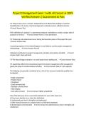 Project Management Exam 1 with all Correct & 100&percnt; Verified Answers &vert;Guaranteed to Pass