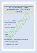 NSE 221 WEEKS 1 & 2 EXAM&NewLine;QUESTIONS AND ANSWERS 2026&NewLine;VERIFIED&period;