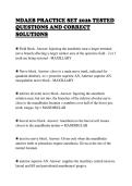 NDAEB PRACTICE SET 2026 TESTED&NewLine;QUESTIONS AND CORRECT&NewLine;SOLUTIONS&NewLine;