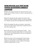 NFHS SOCCER 2026 TEST BANK&NewLine;TESTED QUESTIONS CORRECT&NewLine;ANSWERS&NewLine;