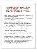 SUPPORT OPERATIONS COURSE PHASE II ACTUAL QUESTIONS AND CORRECT ANSWERS &lpar;VERIFIED ANSWERS&rpar; &vert; NEW UPDATE 2026&sol;2027 &lpar;ALREADY GRADED A&plus;&rpar;