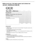 OCR A Level Law  The legal system and criminal law  &NewLine;&lpar;H418&sol;01&rpar; VERIFIED QP AND MS 