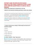 PATIENT CARE TECHNICIAN &lpar;PCT&rpar; EXAM PRACTICE TEST 2026 &vert; COMPLETE STUDY GUIDE WITH VERIFIED QUESTIONS & CLINICAL SKILLS REVIEW