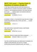 NICET FAS Level 1 - Practice Exam -1 Questions & Answers &lpar;Grade A&plus;&rpar;&period;docx&NewLine;&NewLine;