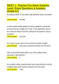 NICET 1 - Practice Fire Alarm Systems Level I Exam Questions & Answers &lpar;Grade A&plus;&rpar;&period;docx&NewLine;&NewLine;