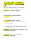 Inspect & Test Fire Alarm NICET 2 Exam Questions & Answers &lpar;Grade A&plus;&rpar;&period;docx&NewLine;&NewLine;