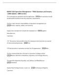 BADM 7120 Operations Management &ndash; FINAL Questions and Answers&NewLine;&vert; 2026 Update &vert; 100&percnt; Correct&period;