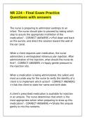 NR 224 - Final Exam Practice Questions with answers&period;
