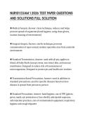 NUR101 EXAM 1 2026 TEST PAPER QUESTIONS&NewLine;AND SOLUTIONS FULL SOLUTION&NewLine;