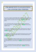 PNR 408 REVIEW EXAM QUESTIONS&NewLine;AND ANSWERS 2026 VERIFIED&period;