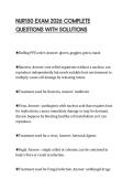 NUR150 EXAM 2026 COMPLETE&NewLine;QUESTIONS WITH SOLUTIONS