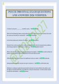 PSYCH 3980 FINAL EXAM QUESTIONS&NewLine;AND ANSWERS 2026 VERIFIED&period;