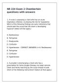 NR 224 Exam 2 Chamberlain questions with answers&comma;