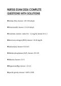 NUR155 EXAM 2026 COMPLETE&NewLine;QUESTIONS WITH SOLUTIONS