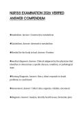 NUR155 EXAMINATION 2026 VERIFIED&NewLine;ANSWER COMPENDIUM
