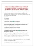 NURS 316 Unit 5 QUESTIONS AND CORRECT ANSWERS &lpar;VERIFIED ANSWERS&rpar; ALREADY GRADED A&plus; &vert; NEW UPDATE 2026&sol;2027 &vert; WCU