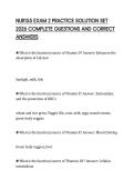 NUR155 EXAM 2 PRACTICE SOLUTION SET&NewLine;2026 COMPLETE QUESTIONS AND CORRECT&NewLine;ANSWERS&NewLine;