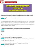 NSG 121 Health Assessment Herzing Exam 3 &vert; Questions with Complete Solutions
