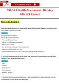 NSG 121 Health Assessment Herzing Exam 1 &vert; Verified Questions & Answers for Exam Prep