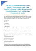 NSG 533 Advanced Pharmacology Exam 2 Module 5 Pain Headaches Actual Exam 2026&sol;2027 &ndash; Complete Exam-Style Questions with Detailed Rationales &vert; 100&percnt; Verified &ndash; Pass Guaranteed &ndash; A&plus; Graded&NewLine;&NewLine;