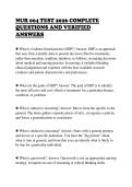 NUR 004 TEST 2026 COMPLETE&NewLine;QUESTIONS AND VERIFIED&NewLine;ANSWERS&NewLine;