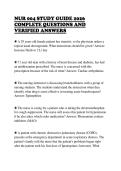 NUR 004 STUDY GUIDE 2026&NewLine;COMPLETE QUESTIONS AND&NewLine;VERIFIED ANSWERS