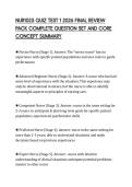 NUR1025 QUIZ TEST 1 2026 FINAL REVIEW&NewLine;PACK COMPLETE QUESTION SET AND CORE&NewLine;CONCEPT SUMMARY