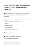 NUR166 PRACTICAL NURSE FINAL EXAM 2026&NewLine;COMPLETE QUESTIONS AND ANSWERS&NewLine;GRADED A&plus;
