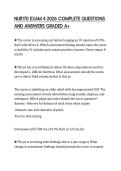 NUR170 EXAM 4 2026 COMPLETE QUESTIONS&NewLine;AND ANSWERS GRADED A&plus;