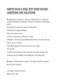 NUR170 EXAM 4 2026 TEST PAPER SOLVED&NewLine;QUESTIONS AND SOLUTIONS&NewLine;
