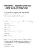 NUR170 EXAM 4 2026 CERTIFICATION TEST&NewLine;QUESTIONS AND ANSWERS UPDATED&NewLine;