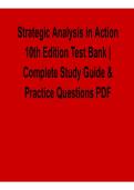 Strategic Analysis in Action 10th Edition Test Bank Complete Study Guide and Practice Questions PDF Comprehensive Review 2025&sol; 2026 with Solution for Exam Success and Mastery