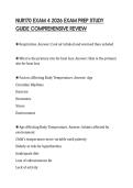NUR170 EXAM 4 2026 EXAM PREP STUDY&NewLine;GUIDE COMPREHENSIVE REVIEW