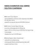 NUR202 EXAMINATION 2026 VERIFIED&NewLine;SOLUTION COMPENDIUM&NewLine;