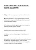 NUR202 FINAL PAPER 2026 AUTHENTIC&NewLine;SOLVED COLLECTION&NewLine;