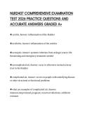 NUR2407 COMPREHENSIVE EXAMINATION&NewLine;TEST 2026 PRACTICE QUESTIONS AND&NewLine;ACCURATE ANSWERS GRADED A&plus;