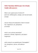 WSU Nutrition 1020 Exam 5 & 6 Study Guide with answers