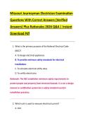 Missouri Journeyman Electrician Examination &NewLine;Questions With Correct Answers &lpar;Verified &NewLine;Answers&rpar; Plus Rationales 2026 Q&A &vert; Instant &NewLine;Download Pdf 