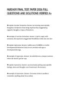 NUR2459 FINAL TEST PAPER 2026 FULL&NewLine;QUESTIONS AND SOLUTIONS VERIFIED A&plus;