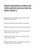 NUR2459 PROFESSIONAL EXAMPREP 2026&NewLine;TESTED QUESTIONS AND SOLUTIONS FULL&NewLine;REVIEW GRADED A&plus;