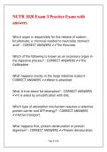 NUTR 1020 Exam 3 Practice Exam with answers