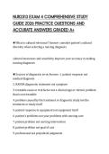 NUR2513 EXAM 4 COMPREHENSIVE STUDY&NewLine;GUIDE 2026 PRACTICE QUESTIONS AND&NewLine;ACCURATE ANSWERS GRADED A&plus;&NewLine;