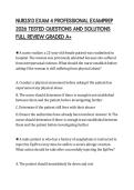 NUR2513 EXAM 4 PROFESSIONAL EXAMPREP&NewLine;2026 TESTED QUESTIONS AND SOLUTIONS&NewLine;FULL REVIEW GRADED A&plus;