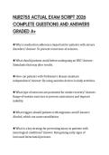 NUR2755 ACTUAL EXAM SCRIPT 2026&NewLine;COMPLETE QUESTIONS AND ANSWERS&NewLine;GRADED A&plus;&NewLine;