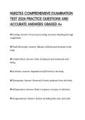 NUR2755 COMPREHENSIVE EXAMINATION&NewLine;TEST 2026 PRACTICE QUESTIONS AND&NewLine;ACCURATE ANSWERS GRADED A&plus;