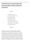 FLORIDA FIREFIGHTER TEST EXAM &ndash; QUESTIONS AND ANSWERS &vert; VERIFIED &NewLine;AND WELL DETAILED ANSWERS &vert; PLUS RATIONALES &vert; GUARANTEED PASS &vert; &NewLine;LATEST EXAM UPDATE