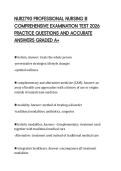 NUR2790 PROFESSIONAL NURSING III&NewLine;COMPREHENSIVE EXAMINATION TEST 2026&NewLine;PRACTICE QUESTIONS AND ACCURATE&NewLine;ANSWERS GRADED A&plus;