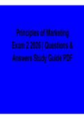 Principles of Marketing Exam 2 2026 Questions and Answers Study Guide PDF Comprehensive Marketing Strategy and Consumer Behavior Review with Solution for Exam Success and Mastery