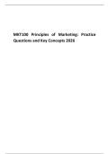 MKT100 Principles of Marketing Practice Questions and Key Concepts 2026&period;