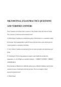 MKT100 FINAL EXAM PRACTICE QUESTIONS AND VERIFIED ANSWERS